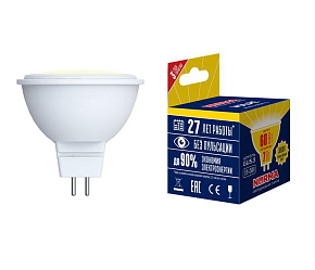 VOLPE (UL-00003843) LED-JCDR-10W/WW/GU5.3/NR ЛАМПЫ СВЕТОДИОДНЫЕ MR16 (GU 5.3, GU10)