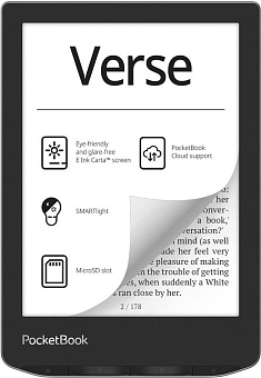 POCKETBOOK 629 Verse Mist Grey (PB629-M-WW) Электронная книга
