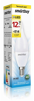 SMARTBUY (SBL-C37Can-12-30K-E14) 12W/3000/E14 Лампа