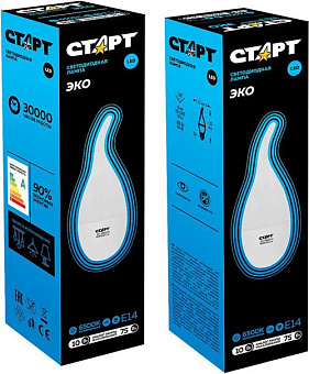 СТАРТ (17265) LEDFlameE14 10W 65 WS 10/101 черный Лампа светодиодная