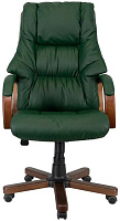 ЯРКРЕСЛА Кр83 МБ (мультиблок)/ДЕРЕВО ЭКО11 (экокожа зеленая)/подлокотники с накладкой Кресло руководителя