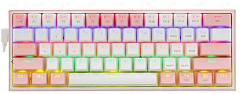 REDRAGON (70672) Fizz Радужн,61 клав,тих,бело-розов. Клавиатура