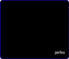 PERFEO (PF_D0719) "Black" "Синий" Коврик для мыши