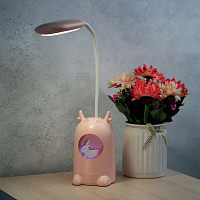 REXANT (609-004) розовый Светильник настольный Click Lite с ночником на основании, LED, 6 Вт, 4000 К