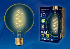 UNIEL (UL-00001818) LED-G95-4W/GOLDEN/E27/CW GLV21GO Лампы светодиодные VINTAGE