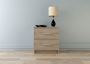НК-МЕБЕЛЬ ЛОФТ комод 420 с 2-мя ящиками Дуб Сонома 72230008 (1 кор.) Комод