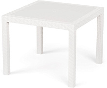 АЛЬТЕРНАТИВА М8693 Ротанг-плюс стол 945*945*740мм (белый) Мебель из пластика