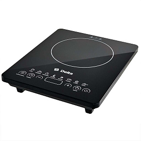 DELTA D-302N 2000Вт, черный: 1-конфороч, 8 пр, LED-дисплей, стеклокерамика, (6)