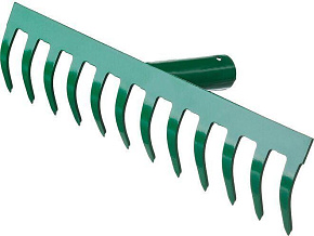 РОСТОК 312 x 60 мм, рабочая поверхность из стали, покрытие краска, без черенка, грабли (39610-12) Грабли