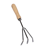 ЕГ (17805) WOOD Грабли 3-х зубые 29 см - 25/100 ЛОПАТЫ, ВИЛЫ, ГРАБЛИ