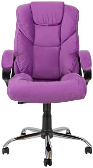 ЯРКРЕСЛА Кр87 ТГ HT41 (ткань фиолетовая)/крестовина хром/подлокотники пластик черный Кресло руководителя