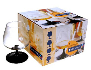LUMINARC ДОМИНО наб. фужеров для коньяка 4шт 410мл (J3030) (2) Посуда