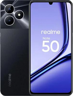 REALME Note 50 RMX3834 3/64Gb Black (631011001777/1913/631002001087) Смартфон