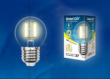 UNIEL (UL-00002203) LED-G45-6W/WW/E27/CL GLA01TR