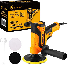 DEKO P1000-D 125мм, 1000Вт 083-1045 Шлифмашина полировальная сетевая