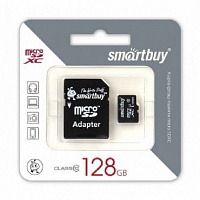 SMARTBUY (SB128GBSDCL10-01) MicroSDXC 128GB Class10 UHS-I U1 + адаптер Карта памяти