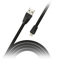 SMARTBUY (IK-512R black) USB - 8-PIN для APPLE плоский 1.2м черный USB кабель