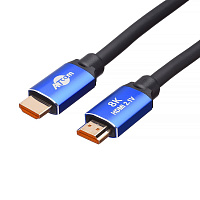 ATCOM (AT8882) Кабель HDMI 5 м (HIGH speed, Metal gold, блистер) 8K VER 2.1 Кабель HDMI