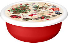 HOMVER Миска "Modena" 3,2л с крышкой с декором "Игрушки" (красный) 223138406/03 Емкость для сыпучих продуктов