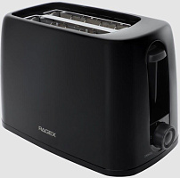 RAGEX R1302, 650Вт, цвет черный Электрический тостер RAGEX R1302, 650Вт, цвет: 000 (черный), КИТАЙ