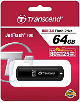 TRANSCEND (TS64GJF700) 64GB JETFLASH 700 USB3.0 черный флешка