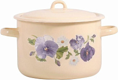 ЛЫСЬВА 16141/4КмЭ/Э Анютины глазки эмал 4,3л Кастрюля