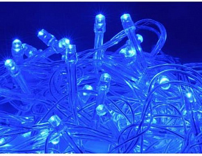 ECOLA N4YB05ELC LED гирлянда 220V IP44 Бахрома 5x0.5м 135Led Синий Blue, 8 режимов, прозр.провод с вилкой синий