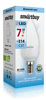 SMARTBUY (SBL-C37-07-60K-E14) 7W/6000/E14 Лампа светодиодная