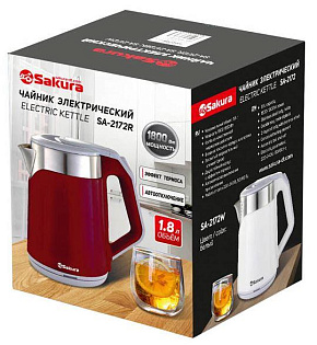 SAKURA SA-2172R 1.8л. красн Чайник электрический