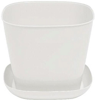 VIOLET квадратное 7,3л. с поддоном (белый) 387306 Кашпо VIOLET квадратное 7,3л. с поддоном (белый) 387306