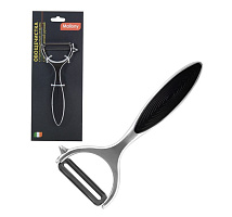 MALLONY Овощечистка MODERNO с горизонтальным лезвием, прорезиненная ручка (984043) Овощечистка