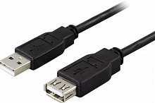 VS (U510) USB2.0 Aвилка-Арозетка, 1,0 м черный Кабель