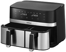 KITFORT КТ-2261, черный и серебристый Аэрогриль