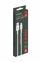 EXPLOYD EX-K-1155 Дата-кабель/USB - microUSB/круглый/нейлон/белый/1М/2A/Rash