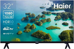 HAIER 32" Smart TV S2, FULL HD, черный, СМАРТ ТВ, Android TV Телевизор