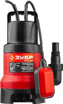 ЗУБР НПГ-М1-750 Насос погружной дренажный для загрязненной воды Насос