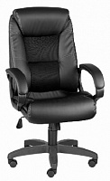 OLSS кресло Оптима, цвет черный, комбинированная экокожа и ткань TW Кресло компьютерное