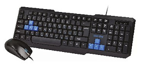 SMARTBUY (SBC-230346-KB) черный/синий Клавиатура+мышь