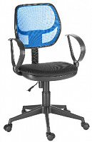 OLSS кресло ФЛЕШ спинка синяя черное сиденье В-10/В-14 Кресло компьютерное
