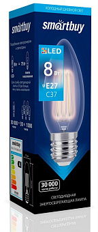 SMARTBUY (SBL-C37F-8-60K-E27) 8W/6000/E27 Лампа светодиодная