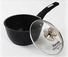 МЕЧТА 82802 Гранит black 1,7л несъемная ручка стеклянная крышка Ковш МЕЧТА 82802 Гранит black 1.7л с несъемной ручкой и стекл. Крышкой