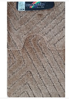 САНАКС 00287 CLASSIC UNI ПОЛОСКИ Коврик в ванную двойной КОРИЧНЕВЫЙ 55х90+ 45х55 см 100% полиэстер Коврики для ванной