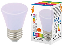 VOLPE (UL-00005805) LED-D45-1W/RGB/E27/FR/С BELL ЭЛЕКТРИКА