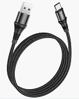 HOCO (6931474734235) X50 Excellent Type C (m) 1.0m - черный Кабель