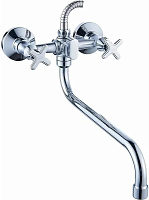 АНТЕЙ 247350-ANT Кристи Смеситель д/ванны с 2-мя рукоятками S-35см, с перекл. душа Смеситель для ванны АНТЕЙ 247350-ANT Кристи Смеситель д/ванны с 2-м