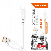 GOPOWER (00-00018565) Кабель GP01T USB (m)-Type-C (m) 1.0м 2.4A белый