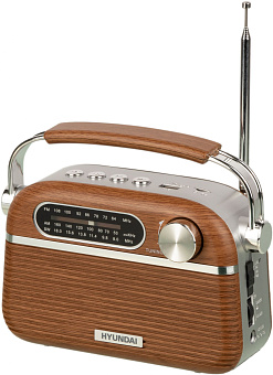 HYUNDAI H-PSR200 дерево коричневое/серебро Радиоприёмник