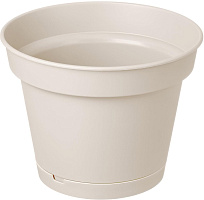HOMVER Mint D240мм, 5л с поддоном (светло-бежевый) 221612125/01 Горшок цветочный HOMVER Mint D240мм, 5л с поддоном (светло-бежевый) 221612125/01