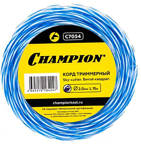 CHAMPION C7054 Корд трим. SKY-CUTTER 2.0мм* 15м (витой квадрат) Корд триммерный