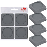 MULTIDOM ПТ76-144 MULTIDOM Антивибрационные подставки для стиральных машин и холодильников. 4 шт. ПТ76-144